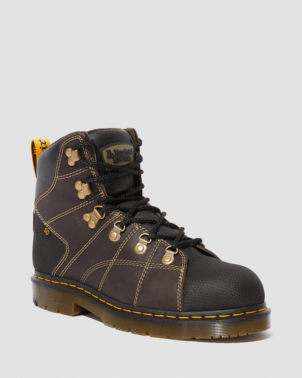 Dr Martens Rawston Steel Toe Pracovné Topánky Damske ( Tmavo Hnede/Čierne ) SK 346-LGWMAC